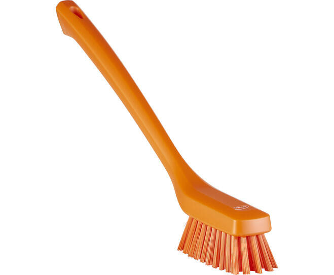 Vikan Lange Afwasborstel Met Smalle Borstel 420mm Oranje