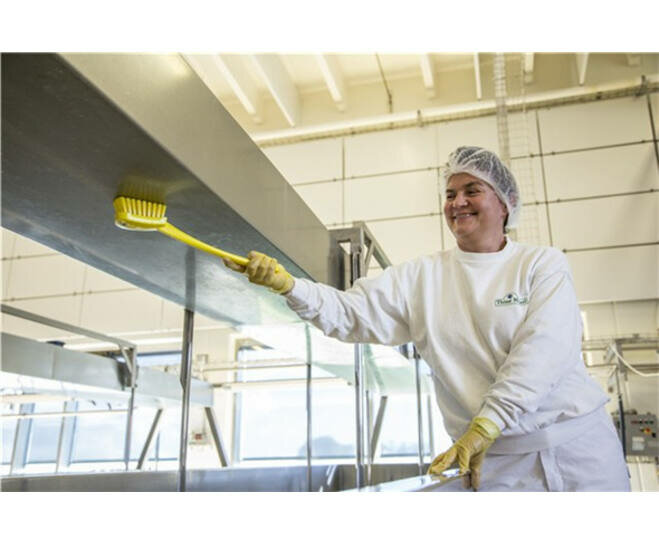 Vikan Afwasborstel Met Lange Steel 415mm Geel