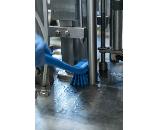 Vikan Lange Afwasborstel Met Smalle Borstel 420mm Blauw