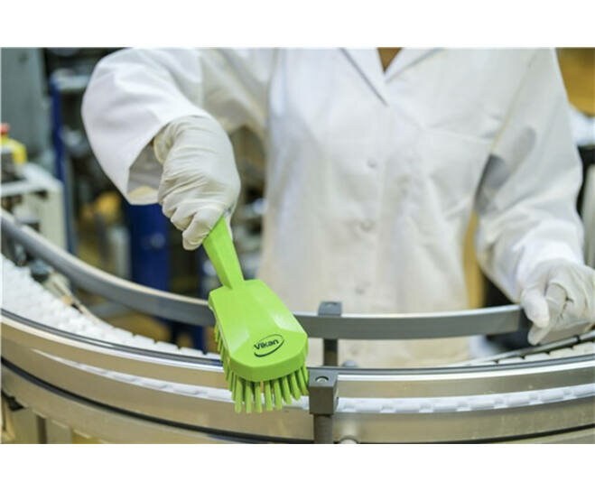 Vikan Harde Afwasborstel Met Korte Steel 270mm Limoen