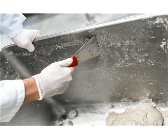 Vikan RVS Handschraper Breed 100mm Rood