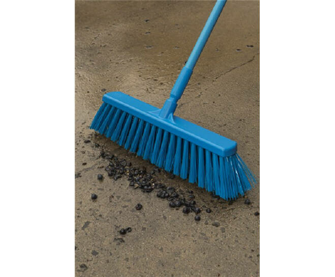 Vikan Zeer Harde Brede Bezem Blauw 530mm