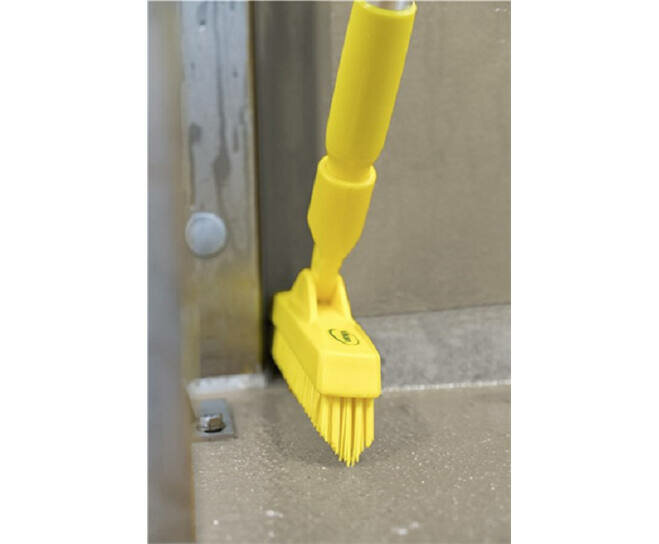 Vikan Voegenborstel Flexibele Nek Extra Hard Geel 225mm