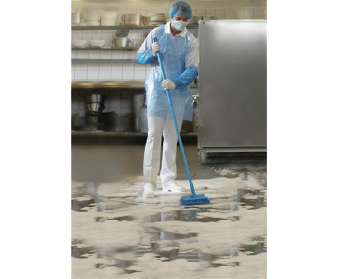 Vikan Hygi&euml;ne Hoekschrobber Medium Blauw 265mm