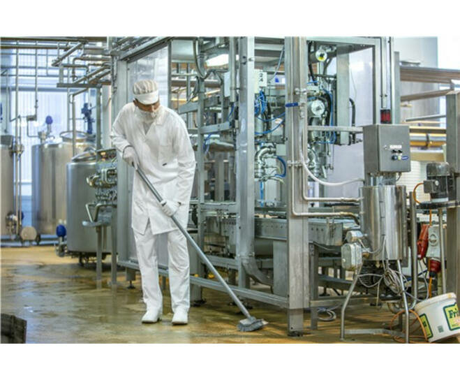 Vikan Hygi&euml;ne Hoekschrobber Medium Grijs 265mm