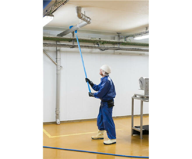 Vikan Medium Buizenborstel Met Handvat &Oslash;55, 360mm Blauw