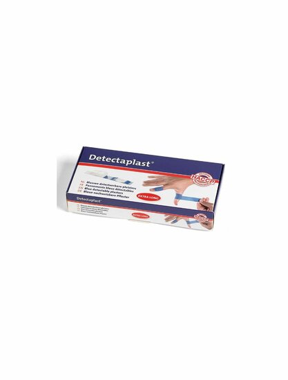 Detectaplast detect. textielpleister elastisch blauw 180x20mm 100 stuks