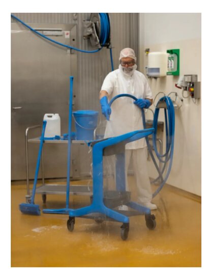 Vikan HyGo 78CM Blauw &ndash; Mobiel Reinigingsstation (Werkwagen)