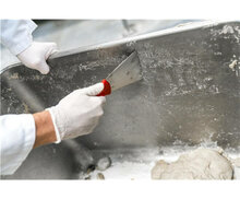 Vikan RVS Handschraper Breed 100mm Rood