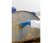 Vikan Nylon Handschraper Breed 100mm Blauw