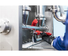 Vikan Medium Buizenborstel Met Handvat &Oslash;55, 360mm Rood