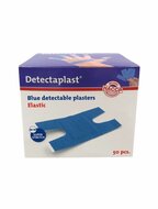 Detectaplast detect. kneuke textielpleister elastisch blauw 50 stuks