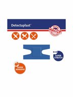 Detectaplast detect. kneuke textielpleister elastisch blauw 50 stuks