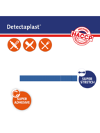 Detectaplast detect. textielpleister elastisch blauw 180x20mm 100 stuks
