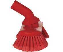 Vikan Hoekverstelbare Zachte  Borstel Met Watertoevoer Rood