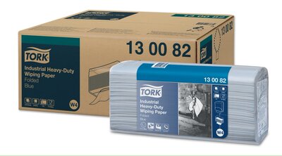 Tork Industrial Heavy-Duty Poetspapier 3-Laags Blauw W4, 5x100st, 500st/doos 