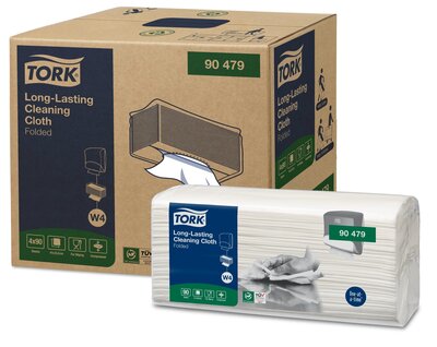 Tork Long Lasting Reinigingsdoek 1-laags, 360st/doos wit W4, 4x90, 360st/doos 