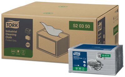 Tork Premium Werkdoek grijs 520 440 vel 1-Laags W8,  8x55st, 440st/doos 