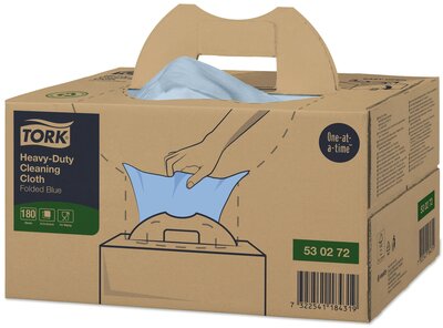 Tork Heavy-Duty Reinigingsdoek Handy W7 Box 1-Laags Blauw, 180st/doos