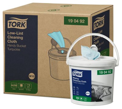 Tork Low-Lint voor Emmer Reinigingsdoek 1-laags W10, 4rol/doos 