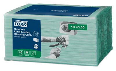 Tork Premium Spec. Poetsdoek 1-laags W8 groen, 320st/doos 